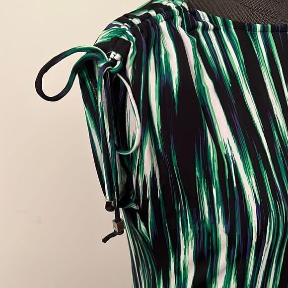 Michael Kors Women's Multicolor Cinched Shoulder Sleeveless Top - Picture 3 of 8